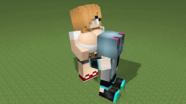 Піксельні подружки: шалені обійми у світі Minecraft