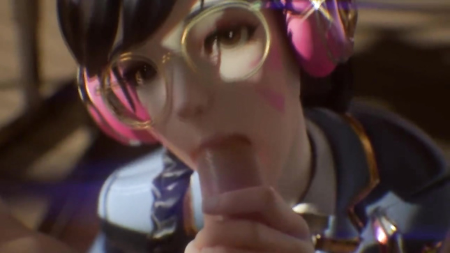 Геймерка в окулярах пестить Хандзо своїми вустами